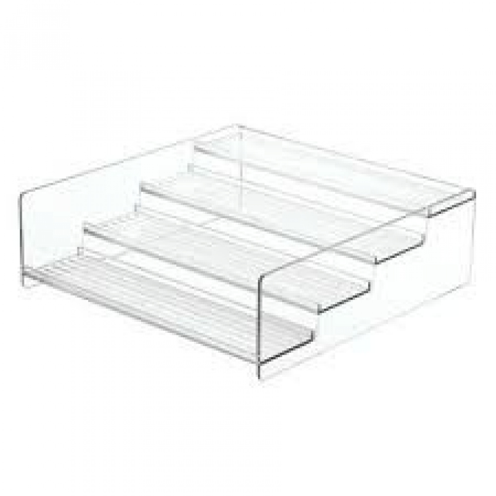 Spice Rack, 4-Tiered, STADIUM SHELF, 27,3 x 28 x H 9 cm, Clear in the group Storage / Kitchen storage / Kitchen cabinet organizers / Spice racks at SmartaSaker.se (41603)