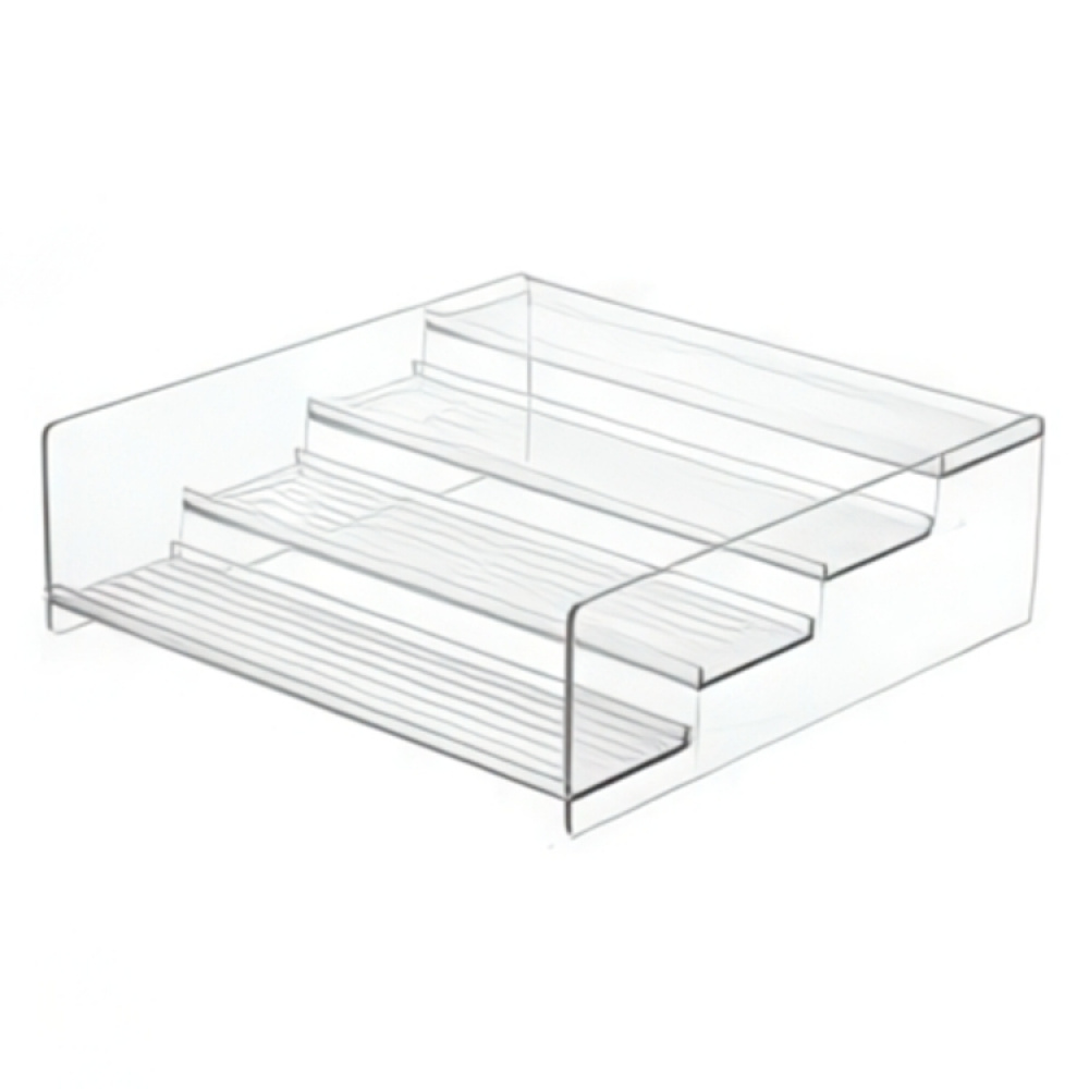 Spice Rack, 4-Tiered, STADIUM SHELF, 27,3 x 28 x H 9 cm, Clear in the group Storage / Kitchen storage / Kitchen cabinet organizers / Spice racks at SmartaSaker.se (41603)