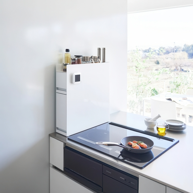 Steel cabinet, 2-TIERED PULL-OUT SEASONING RACK, 50 x 12,5 x H 52,5 cm, Yamazaki in the group Storage / Kitchen storage at SmartaSaker.se (41604)