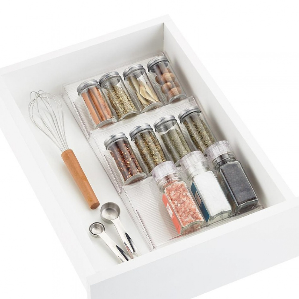 Drawer Insert, IN-DRAWER SPICE RACK, 21,6 x 42 x H 4 cm, Transparent in the group Storage / Kitchen storage / Kitchen cabinet organizers / Spice racks at SmartaSaker.se (41608)