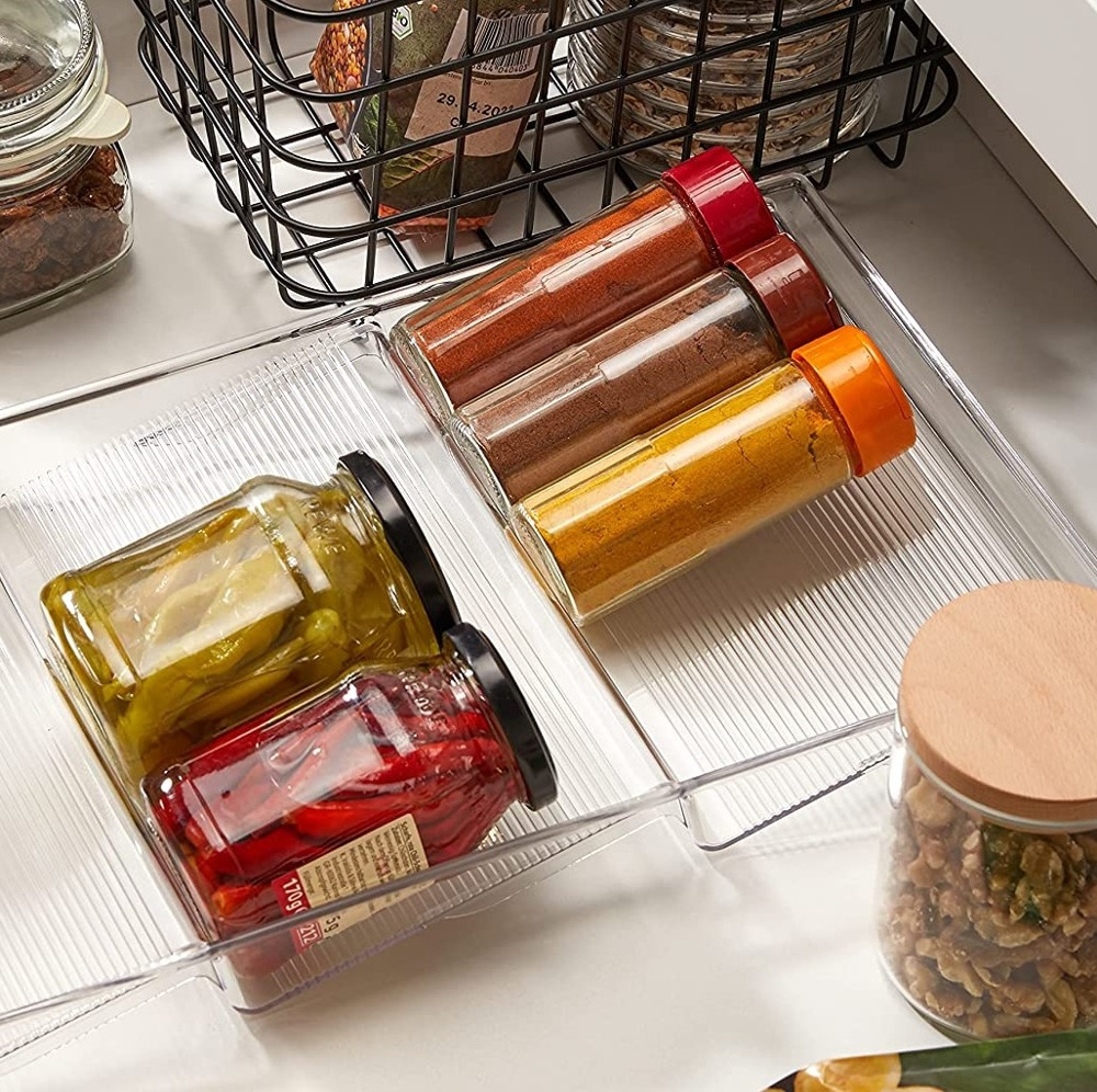 Drawer Insert, IN-DRAWER SPICE RACK, 21,6 x 42 x H 4 cm, Transparent in the group Storage / Kitchen storage / Kitchen cabinet organizers / Spice racks at SmartaSaker.se (41608)