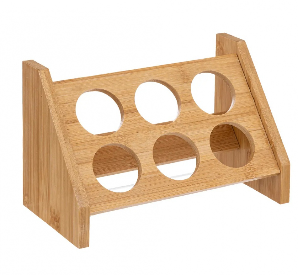 Spice rack with 6 Bottles, BAMBOO, Natural in the group Storage / Kitchen storage at SmartaSaker.se (41609)