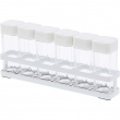 Spice rack with 6 Bottles, TOWER, Yamazaki, White / Clear Spice rack with 6 Bottles, TOWER, Yamazaki, White / Clear