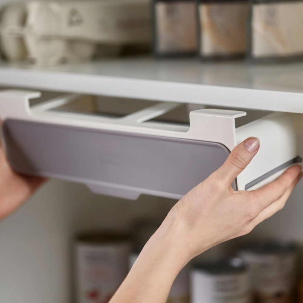 Spice Rack, Under Shelf, CUPBOARD STORE, 2 x 13,5 x H 9,3 cm, Joseph Joseph, Grey in the group Storage / Kitchen storage / Kitchen cabinet organizers / Spice racks at SmartaSaker.se (41613)