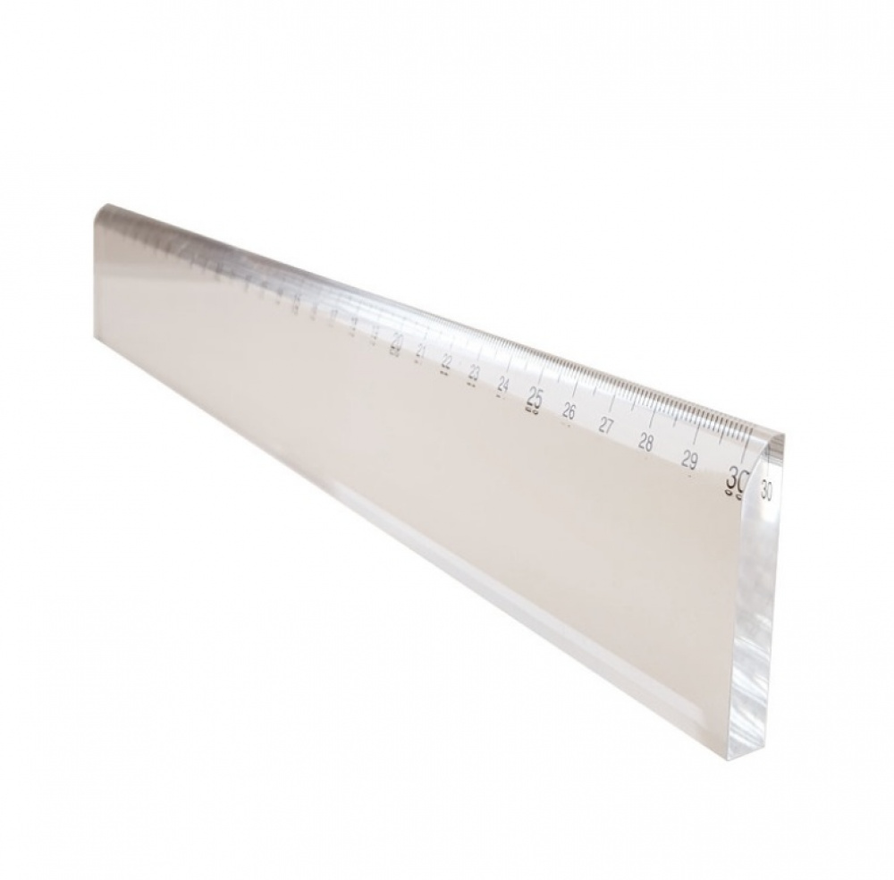 Ruler, Strong Acrylic, CRISTAL CLEAR, 30 cm, Clear in the group Storage / Office supplies at SmartaSaker.se (41645)