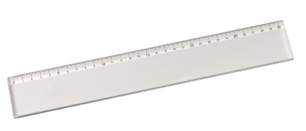 Ruler, Strong Acrylic, CRISTAL CLEAR, 30 cm, Clear in the group Storage / Office supplies at SmartaSaker.se (41645)