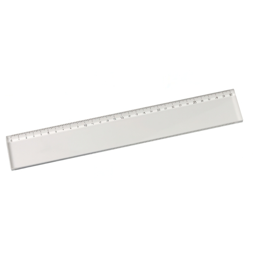 Ruler, Strong Acrylic, CRISTAL CLEAR, 30 cm, Clear in the group Storage / Office supplies at SmartaSaker.se (41645)