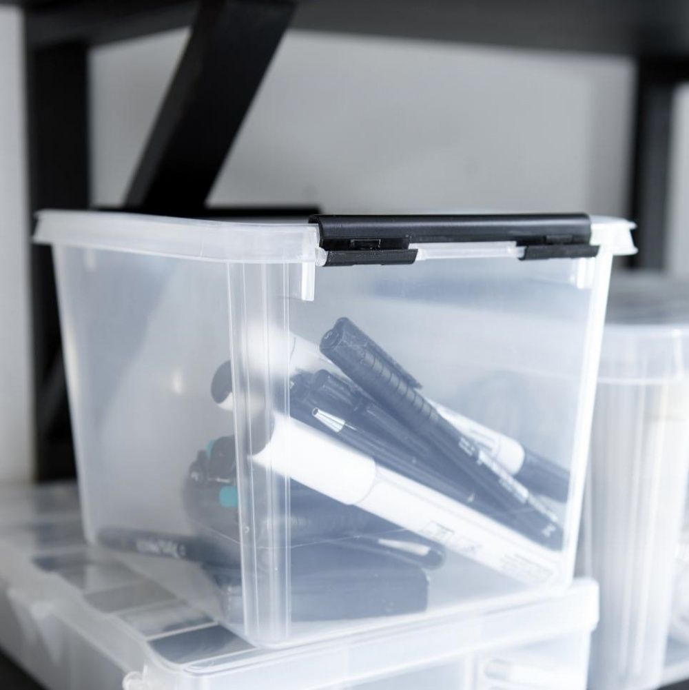 Box, Small, SMARTSTORE 3L, CLASSIC, 21 x 17 x H15 cm, Clear / Black in the group Storage / Storage boxes / Mini organizers / Boxes at SmartaSaker.se (41649)