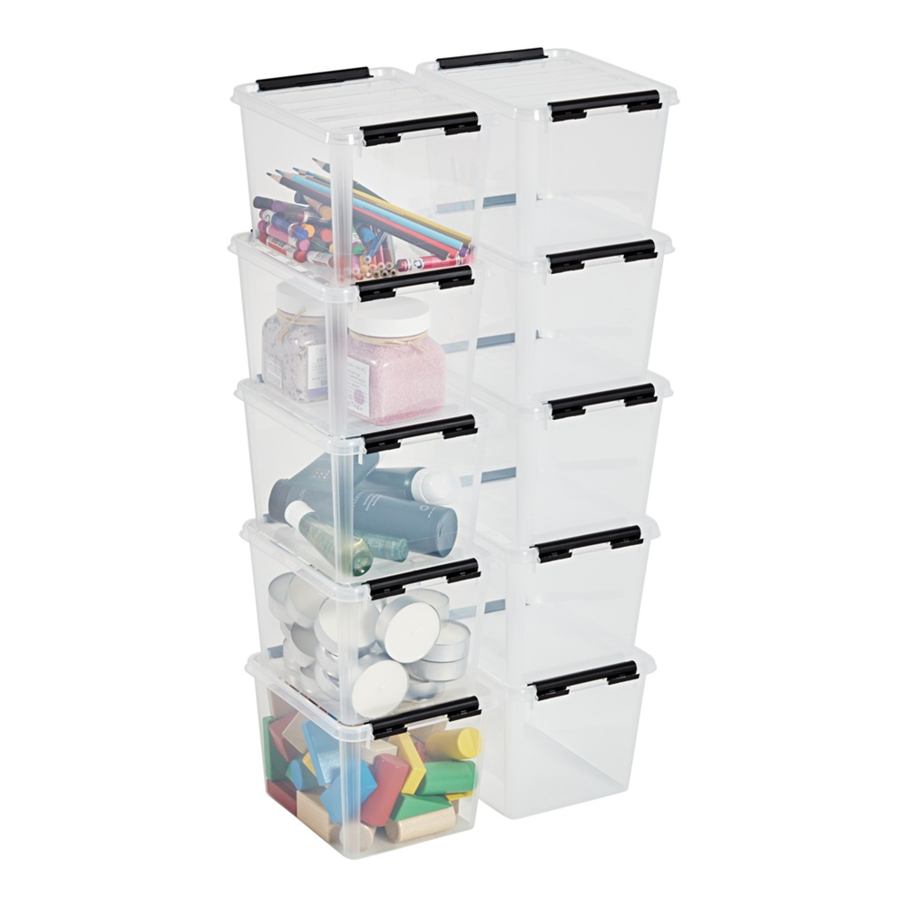 Box, Small, SMARTSTORE 3L, CLASSIC, 21 x 17 x H15 cm, Clear / Black in the group Storage / Storage boxes / Mini organizers / Boxes at SmartaSaker.se (41649)