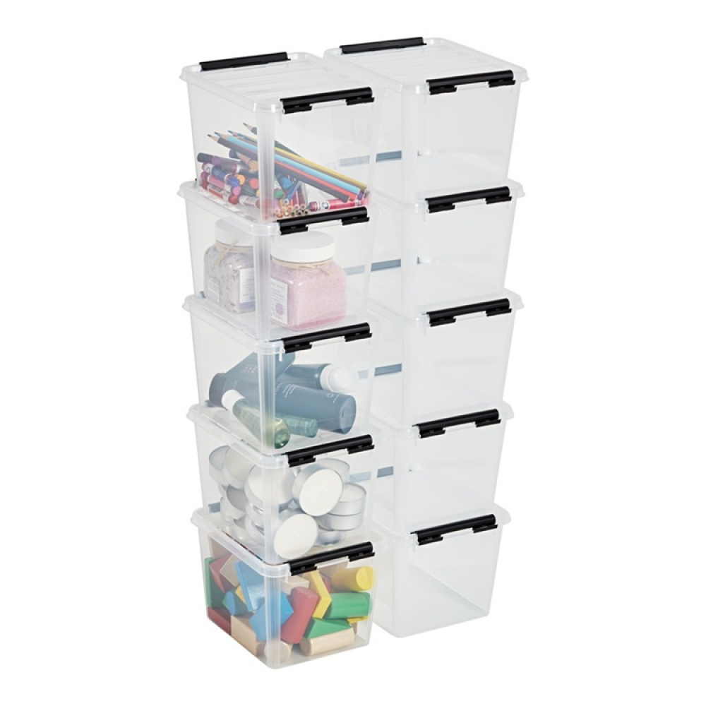 Box, Small, SMARTSTORE 3L, CLASSIC, 21 x 17 x H15 cm, Clear / Black in the group Storage / Storage boxes / Mini organizers at SmartaSaker.se (41649)