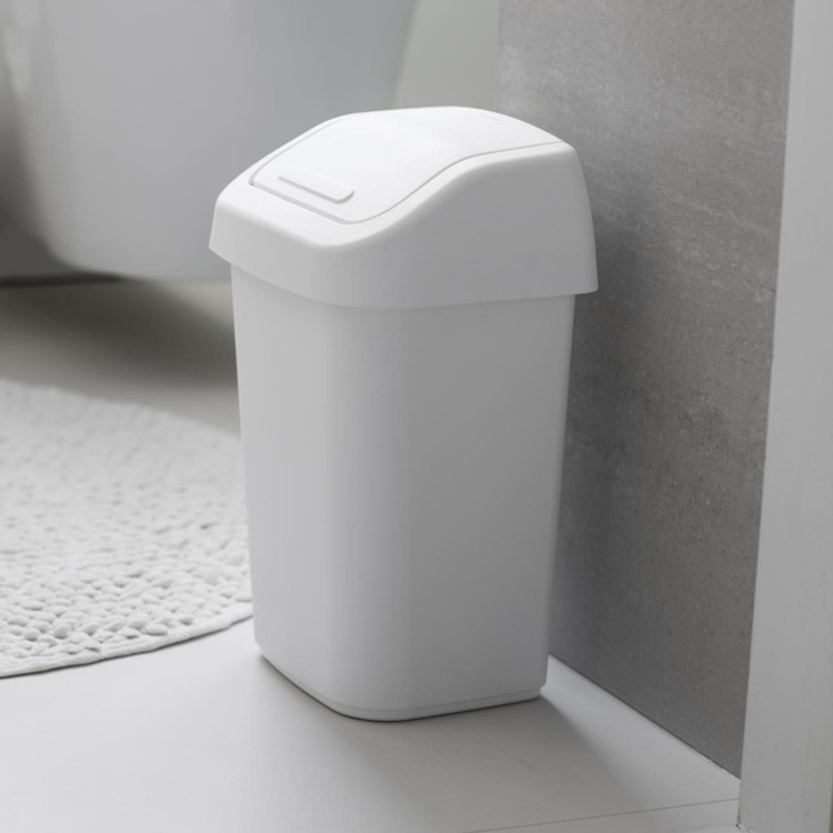 Trashcan with rocker lid, ORTHEX 10 L, Vit in the group Storage / Bathroom storage / Waste bins at SmartaSaker.se (41652)