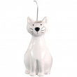 Hanging humidifier, Ceramic, Set of 2, NICE WHITE CATS, White