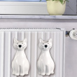 Hanging humidifier, Ceramic, Set of 2, NICE WHITE CATS, White