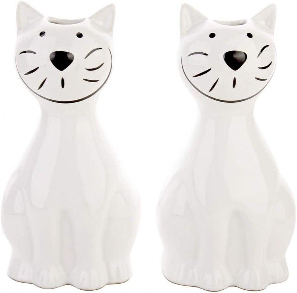 Hanging humidifier, Ceramic, Set of 2, NICE WHITE CATS, White in the group Storage / Laundry and care at SmartaSaker.se (41667)