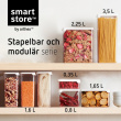 Airtight container Spagetti, 2,25 L, VISION, Clear / White Airtight container Spagetti, 2,25 L, VISION, Clear / White