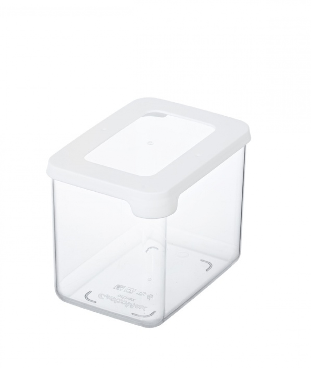 Transparent container, Airtight, 0,8 L, VISION, Clear / White in the group Storage / Kitchen storage / Storage bins and jars / SmartStore at SmartaSaker.se (41672)