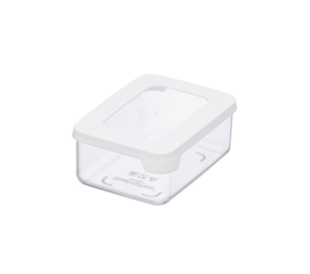 Transparent container, Airtight, 0,35 L, VISION, Clear / White in the group Storage / Kitchen storage / Storage bins and jars / SmartStore at SmartaSaker.se (41673)