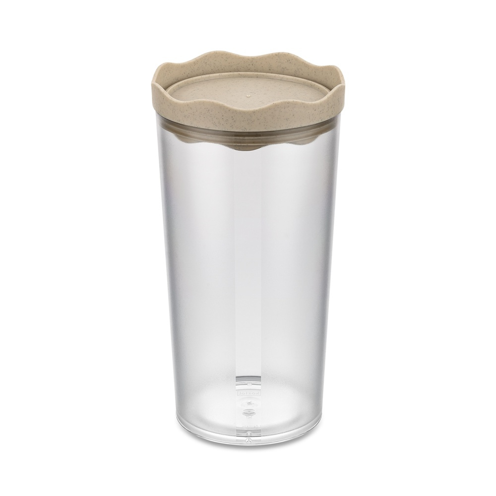 Transparent container, Airtight, 1 L, KOIZOL PRINCE ORGANIC LARGE, Clear / Beige in the group Storage / Kitchen storage / Storage bins and jars at SmartaSaker.se (41675)