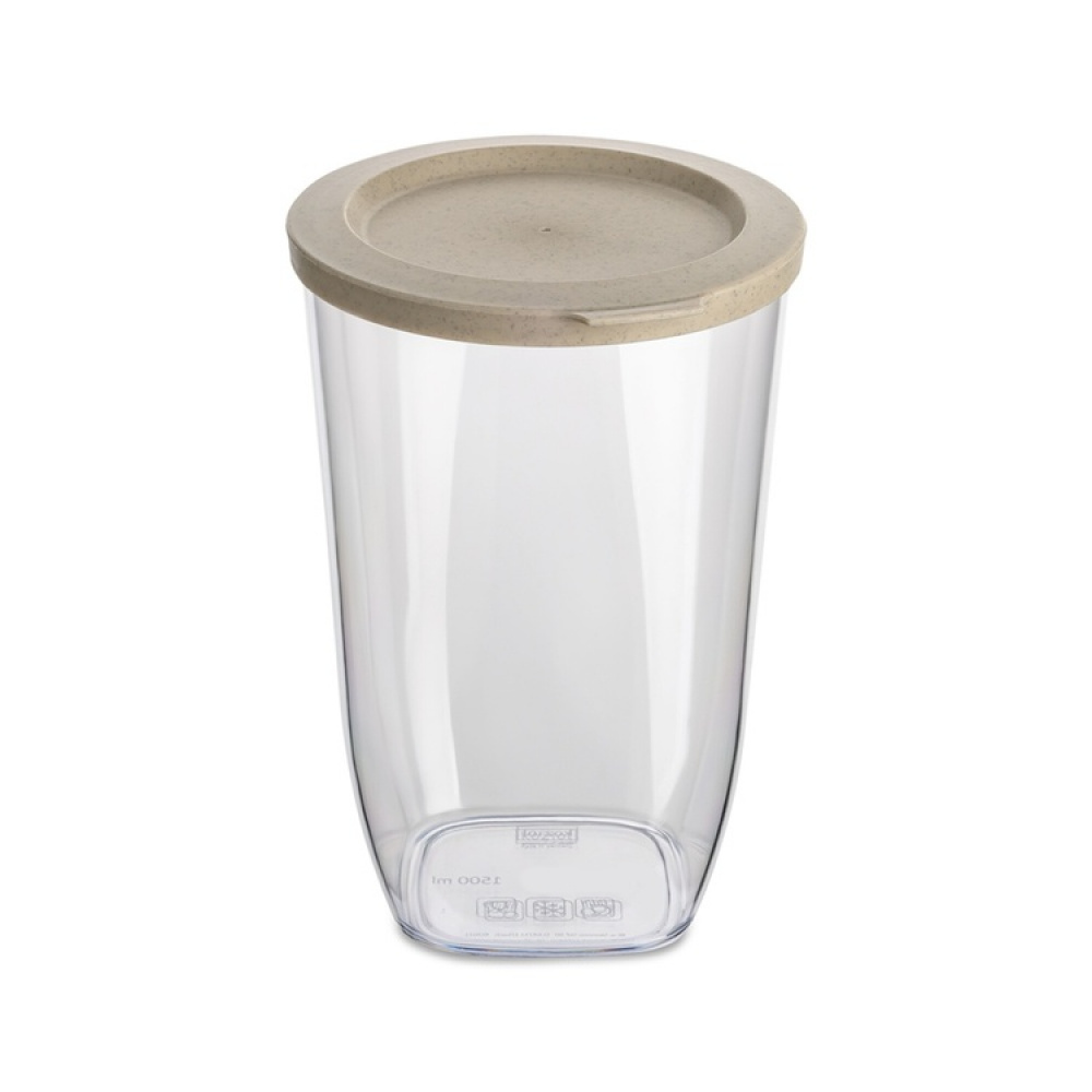 Transparent container, Airtight, 1,5 L, KOIZOL CONNECT ORGANIC DRY STORAGE MEDIUM, Clear / Beige in the group Storage / Kitchen storage at SmartaSaker.se (41677)