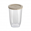 Transparent container, Airtight, 1,5 L, KOIZOL CONNECT ORGANIC DRY STORAGE MEDIUM, Clear / Beige