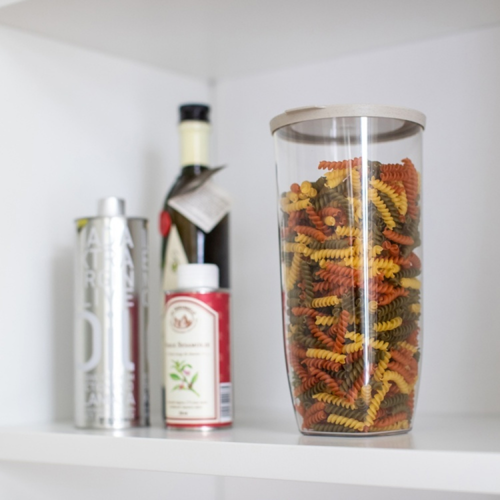 Transparent container, Airtight, 2 L, KOIZOL CONNECT ORGANIC DRY STORAGE LARGE, Clear / Beige in the group Storage / Kitchen storage / Storage jars at SmartaSaker.se (41678)