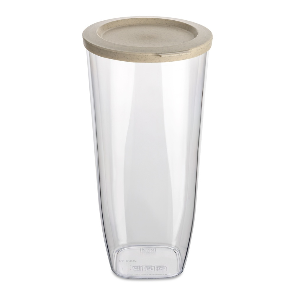 Transparent container, Airtight, 2 L, KOIZOL CONNECT ORGANIC DRY STORAGE LARGE, Clear / Beige in the group Storage / Kitchen storage / Storage bins and jars at SmartaSaker.se (41678)