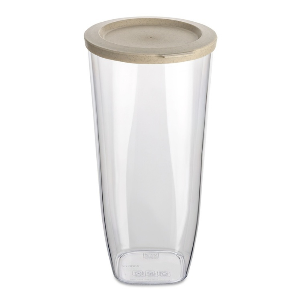 Transparent container, Airtight, 2 L, KOIZOL CONNECT ORGANIC DRY STORAGE LARGE, Clear / Beige in the group Storage / Kitchen storage / Storage jars at SmartaSaker.se (41678)