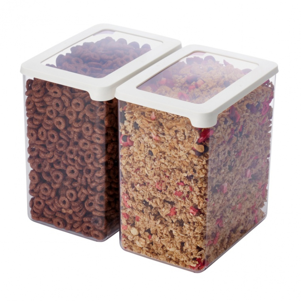 Transparent container, Large, 3,5 L, Airtight, VISION, Clear / White in the group Storage / Kitchen storage / Storage bins and jars / SmartStore at SmartaSaker.se (41682)