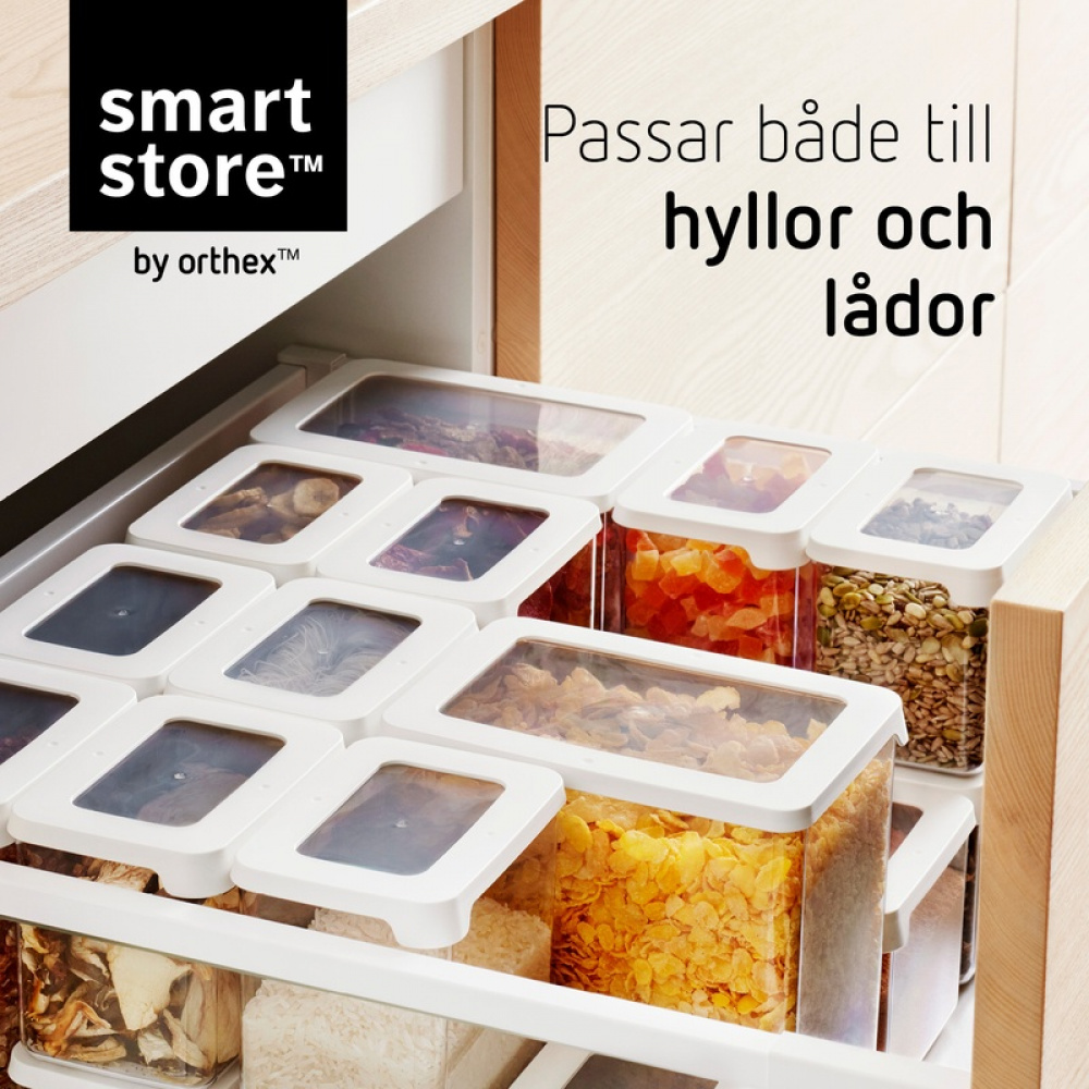 Transparent container, Large, 3,5 L, Airtight, VISION, Clear / White in the group Storage / Kitchen storage / Storage bins and jars / SmartStore at SmartaSaker.se (41682)