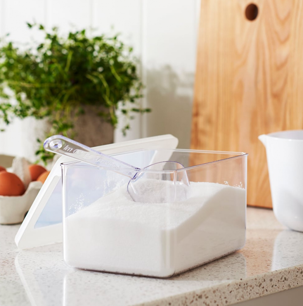 Transparent container, Deep, Airtight, 1,65 L, VISION 18 x 12,5 x H 10 cm, Clear / White in the group Storage / Kitchen storage / Storage bins and jars / SmartStore at SmartaSaker.se (41683)