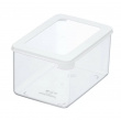 Transparent container, Deep, Airtight, 1,65 L, VISION 18 x 12,5 x H 10 cm, Clear / White