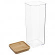 Airtight container, Square, 2 L, ESKE BAMBOO XL, 10,4 x 10,4 x H 27,5 cm, Clear / Nature Airtight container, Square, 2 L, ESKE BAMBOO XL, 10,4 x 10,4 x H 27,5 cm, Clear / Nature