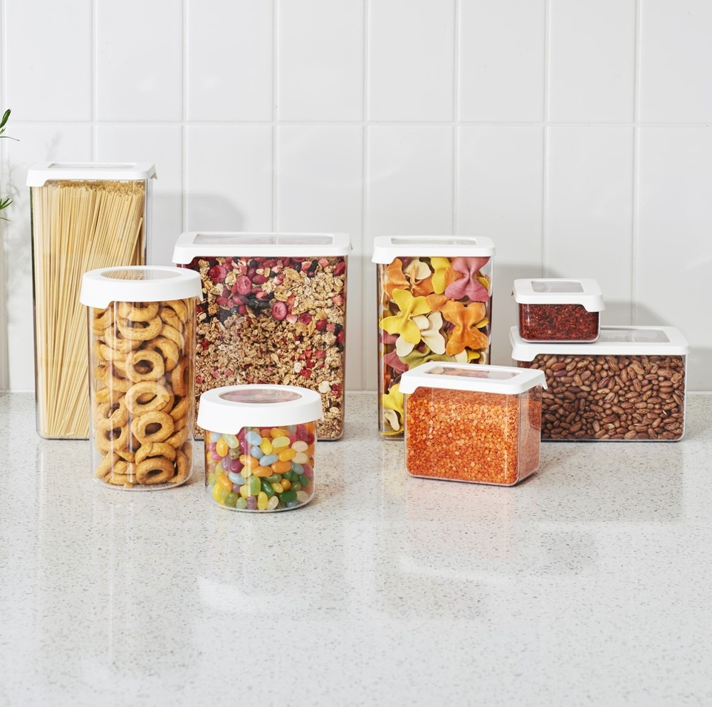 Transparent container, Airtight, 1,6 L, VISION, Clear / White in the group Storage / Kitchen storage / Storage bins and jars / SmartStore at SmartaSaker.se (41692)