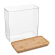 Airtight container, Rectangular, 3 L, ESKE BAMBOO LARGE, 20,4 x 10,4 x H 20,5 cm, Clear / Nature Airtight container, Rectangular, 3 L, ESKE BAMBOO LARGE, 20,4 x 10,4 x H 20,5 cm, Clear / Nature