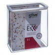 Airtight container, Rectangular, 3 L, ESKE LARGE, 20,4 x 10,4 x H 20,5 cm, Clear / White Airtight container, Rectangular, 3 L, ESKE LARGE, 20,4 x 10,4 x H 20,5 cm, Clear / White
