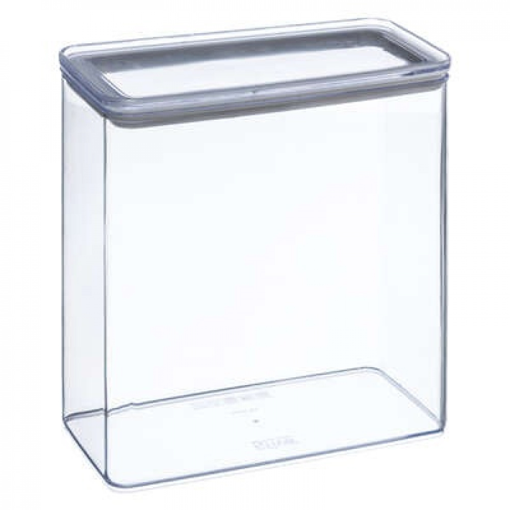 Airtight container, Rectangular, 3 L, ESKE LARGE, 20,4 x 10,4 x H 20,5 cm, Clear / White in the group Storage / Kitchen storage / Storage bins and jars / Eske at SmartaSaker.se (41698)