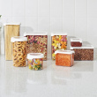 Transparent container, Airtight, Round, 0,75 L, VISION, Ø 11,5 x H 10 cm, Clear / White Transparent container, Airtight, Round, 0,75 L, VISION, Ø 11,5 x H 10 cm, Clear / White