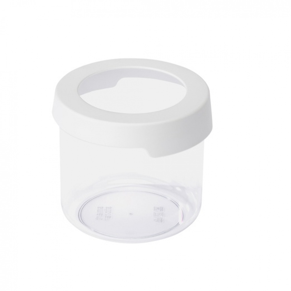 Transparent container, Airtight, Round, 0,75 L, VISION, Ø 11,5 x H 10 cm, Clear / White in the group Storage / Kitchen storage / Storage bins and jars / SmartStore at SmartaSaker.se (41701)