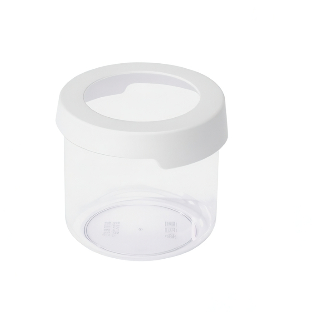 Transparent container, Airtight, Round, 0,75 L, VISION, Ø 11,5 x H 10 cm, Clear / White in the group Storage / Kitchen storage / Storage jars / SmartStore storage jars at SmartaSaker.se (41701)