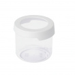 Transparent container, Airtight, Round, 0,75 L, VISION, Ø 11,5 x H 10 cm, Clear / White Transparent container, Airtight, Round, 0,75 L, VISION, Ø 11,5 x H 10 cm, Clear / White