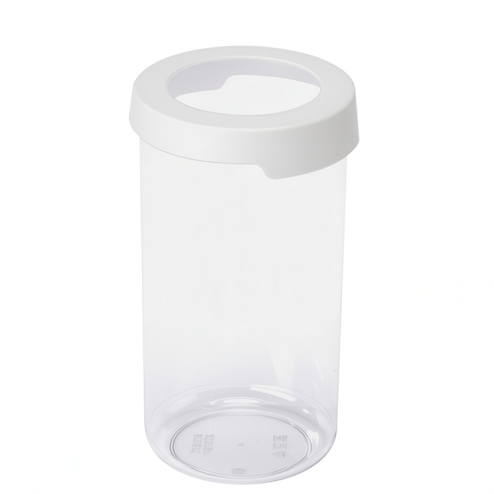 Transparent container, Airtight, Round, 1,45, VISION, Ø 11,5 x H 20 cm, Clear / White in the group Storage / Kitchen storage / Storage jars / SmartStore storage jars at SmartaSaker.se (41702)