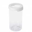 Transparent container, Airtight, Round, 1,45, VISION, Ø 11,5 x H 20 cm, Clear / White Transparent container, Airtight, Round, 1,45, VISION, Ø 11,5 x H 20 cm, Clear / White