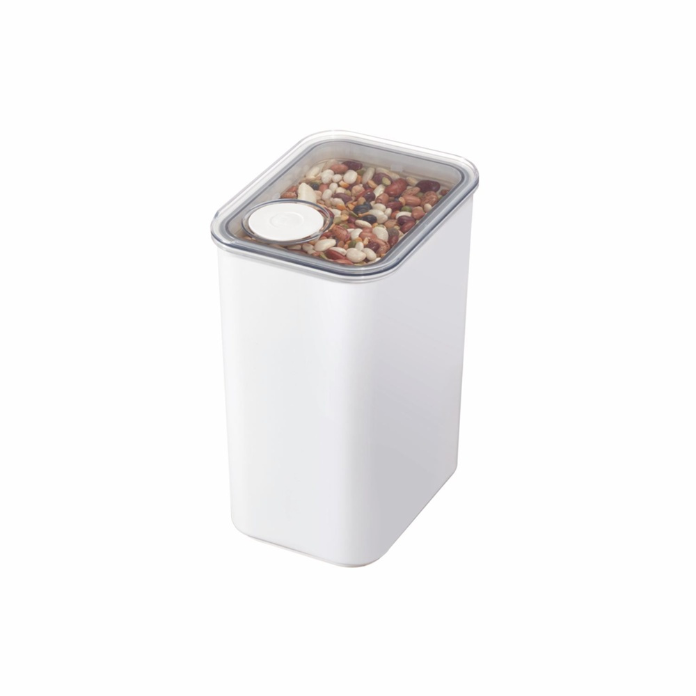 Airtight Container, iD POUR LID LARGE CANISTER, 12,1 x 16,2 x H 22,2 cm, White / Transparent in the group Storage / Kitchen storage / Storage bins and jars at SmartaSaker.se (41705)