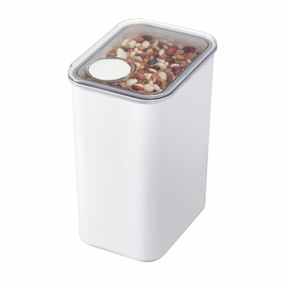 Airtight Container, iD POUR LID LARGE CANISTER, 12,1 x 16,2 x H 22,2 cm, White / Transparent in the group Storage / Kitchen storage / Storage jars at SmartaSaker.se (41705)