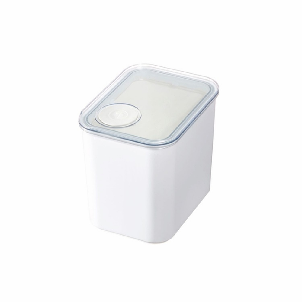 Airtight Container, iD POUR LID MEDIUM CANISTER, 12 x 16,5 x H 22,5 cm, White / Transparent in the group Storage / Kitchen storage / Storage jars / iDesign storage jars at SmartaSaker.se (41706)