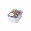 Airtight Container, iD POUR LID SMALL CANISTER, 12,1 x 16,2 x H 7,6 cm, White / Transparent Airtight Container, iD POUR LID SMALL CANISTER, 12,1 x 16,2 x H 7,6 cm, White / Transparent