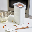 Airtight Container, iD POUR LID XL CANISTER, 12,1 x 16,2 x H 29,5 cm, White / Transparent Airtight Container, iD POUR LID XL CANISTER, 12,1 x 16,2 x H 29,5 cm, White / Transparent