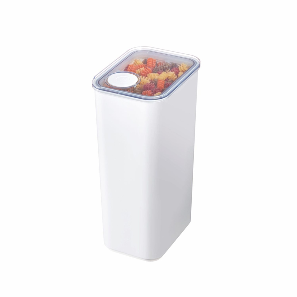 Airtight Container, iD POUR LID XL CANISTER, 12,1 x 16,2 x H 29,5 cm, White / Transparent in the group Storage / Kitchen storage / Storage bins and jars at SmartaSaker.se (41708)
