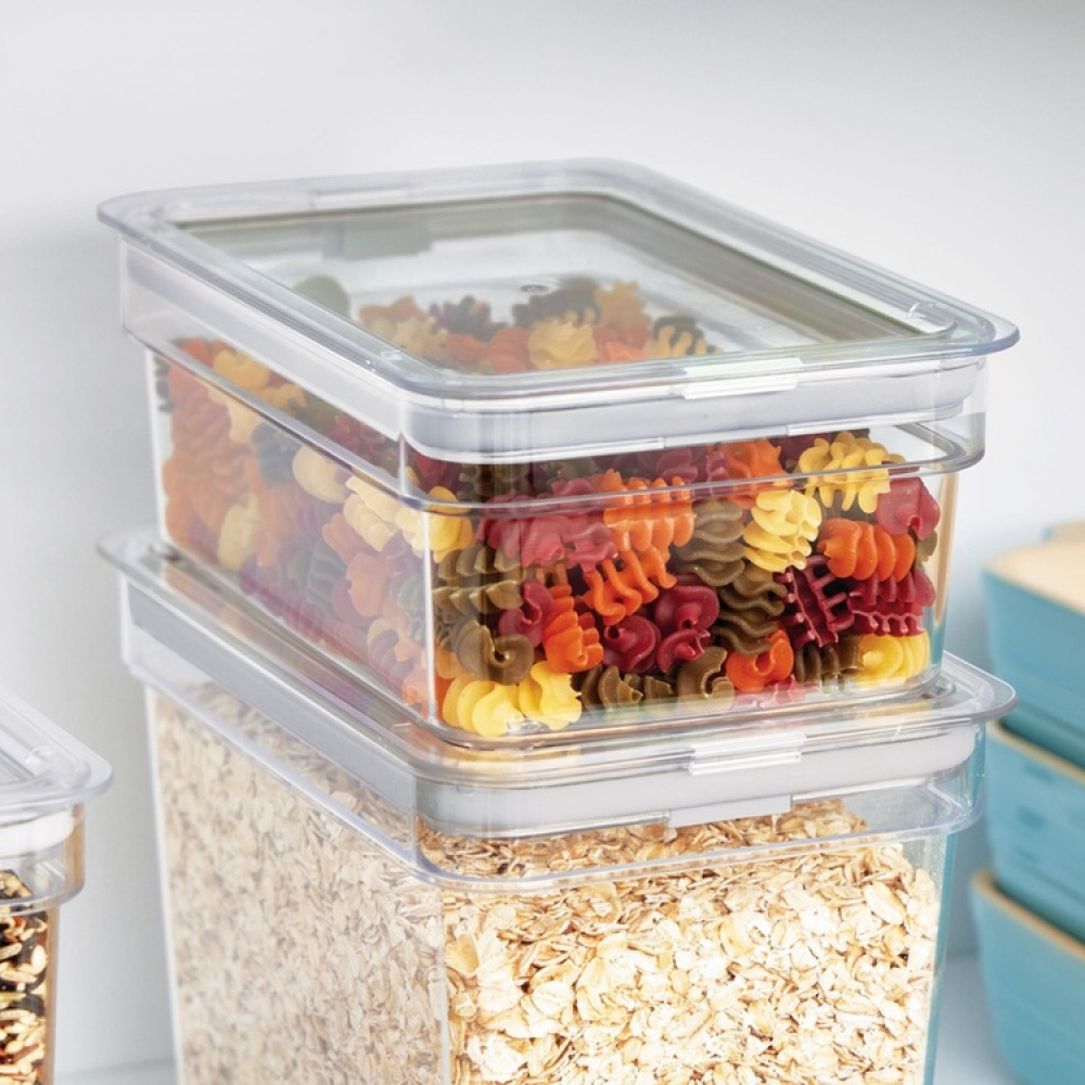 Airtight Container, iD FRESH SHORT CANISTER, 13 x 20,5 x H 8 cm , Transparent in the group Storage / Kitchen storage / Storage jars / iDesign storage jars at SmartaSaker.se (41710)