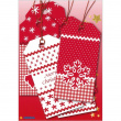 Luxury Gift Tags, Set of 6, CHRISTMAS GIFT TAGS, 8 x 4 cm, White / Red Luxury Gift Tags, Set of 6, CHRISTMAS GIFT TAGS, 8 x 4 cm, White / Red